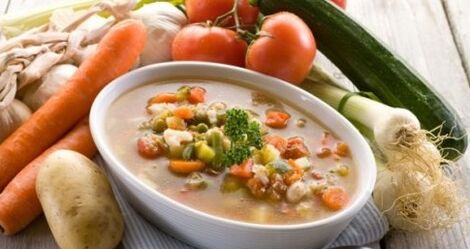zöldségpüré leves gyomorhurutra