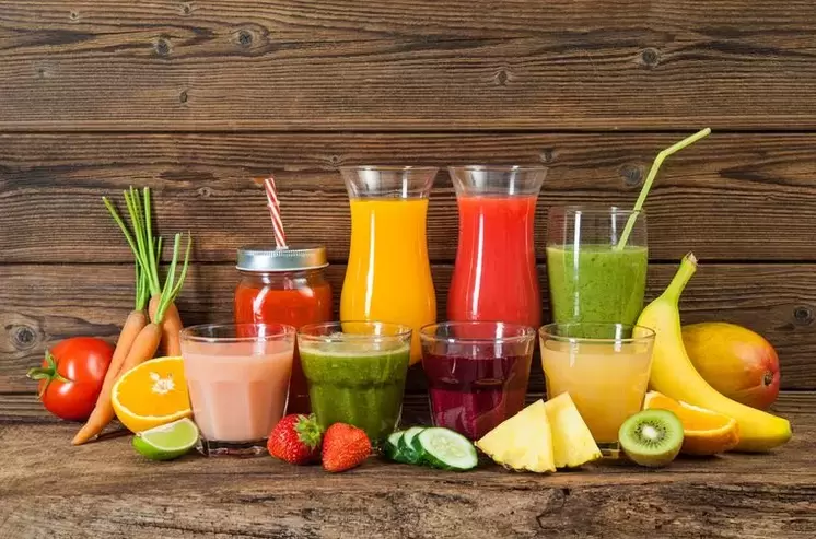 gyümölcs- és zöldséglevek ivási étrendhez